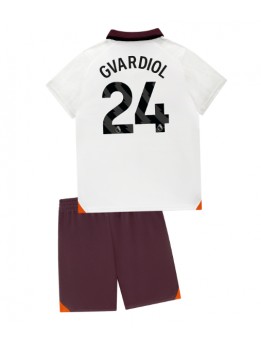 Otroški Nogometna dresi replika Manchester City Josko Gvardiol #24 Gostujoči 2023-24 Kratek rokav (+ hlače)